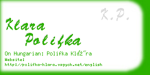 klara polifka business card